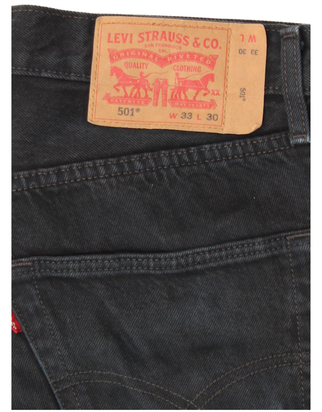 Blugi drepti pentru bărbați Levi's 501 W33 L30 bumbac negru