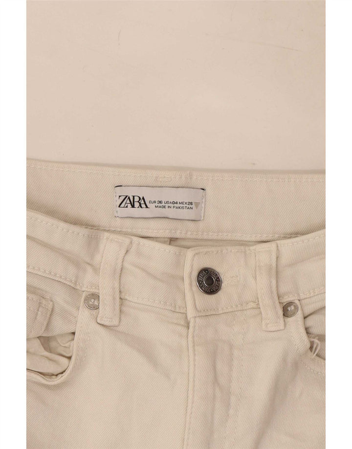 Blugi Bootcut pentru Damă Zara EU 36 XS W26 L24 Alb
