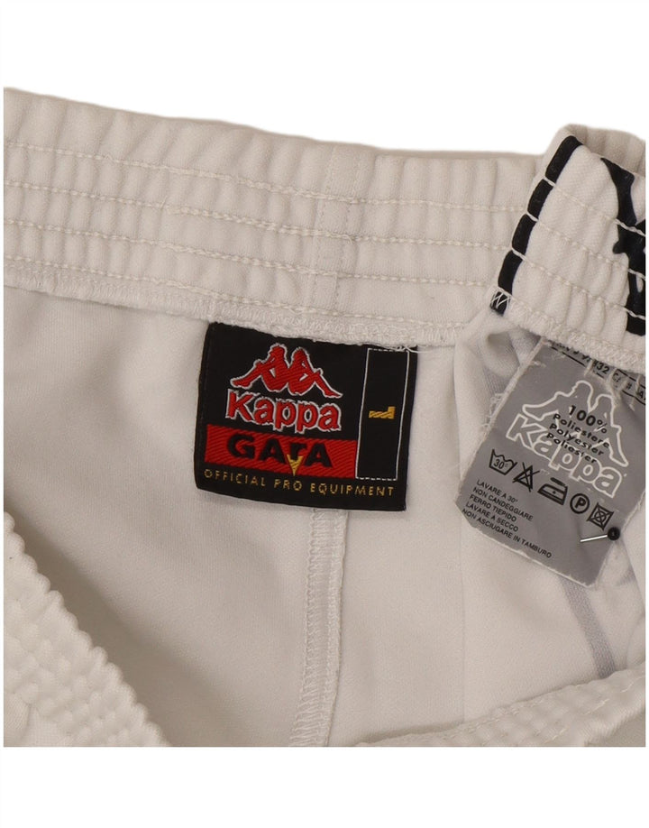 Pantaloni scurți de sport grafic Kappa pentru bărbați, mari, alb, din poliester