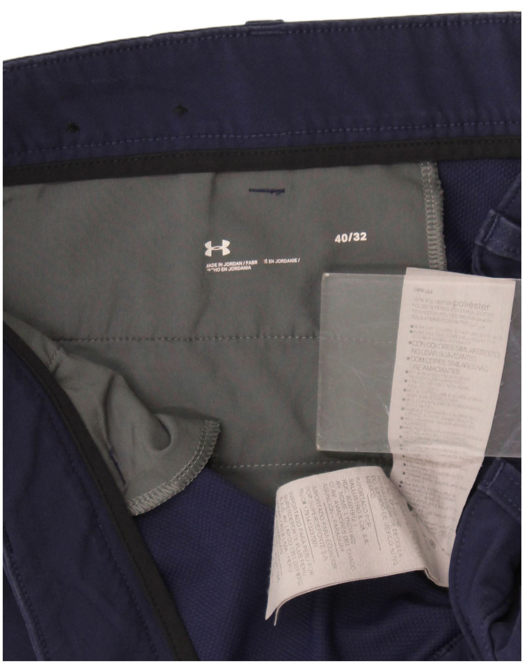 Pantaloni chino drepti pentru bărbați Under Armour W40 L32 poliester bleumarin