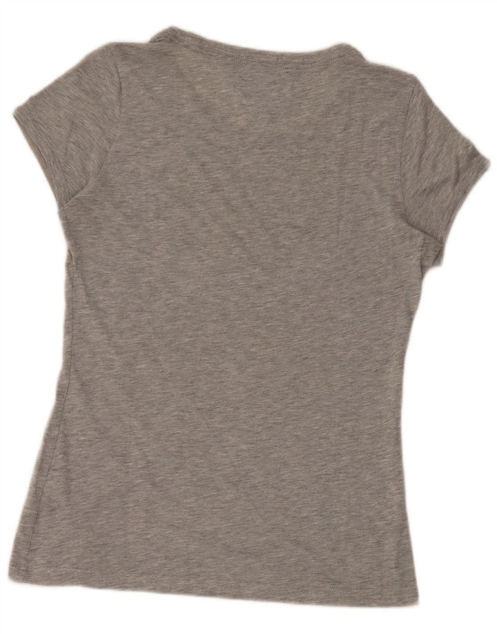 Tricou cu grafic Tommy Hilfiger pentru femei Top UK 14 Large Gri Poliester