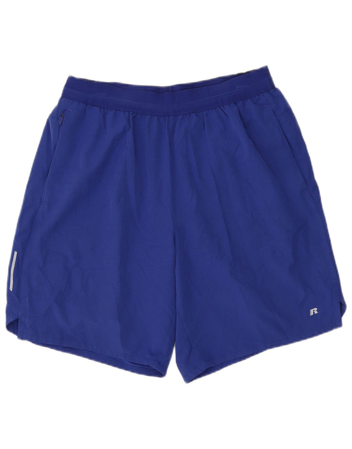 Pantaloni scurți pentru bărbați Russell Athletic Dri-Power Sport, mari, albastru, poliester