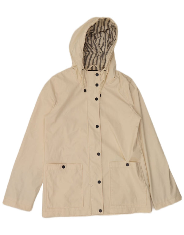 Topshop Jachetă de ploaie supradimensionată pentru femei UK 10 Small Off White