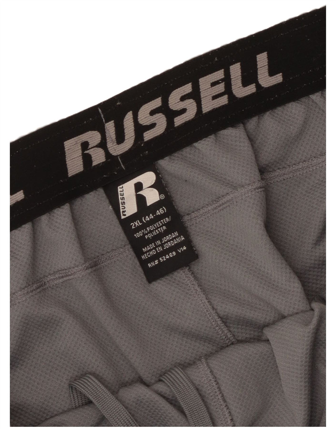 Pantaloni scurți sport Russell Athletic pentru bărbați, poliester gri 2XL