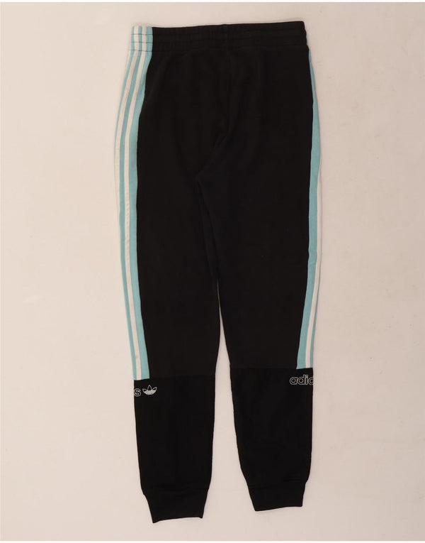 Pantaloni de trening Adidas pentru băieți Pantaloni de jogging 15-16 ani, negru, color block