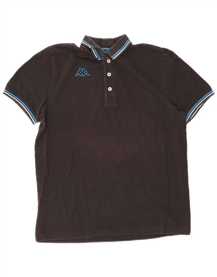 Cămașă polo pentru bărbați Kappa cu dungi negre mari