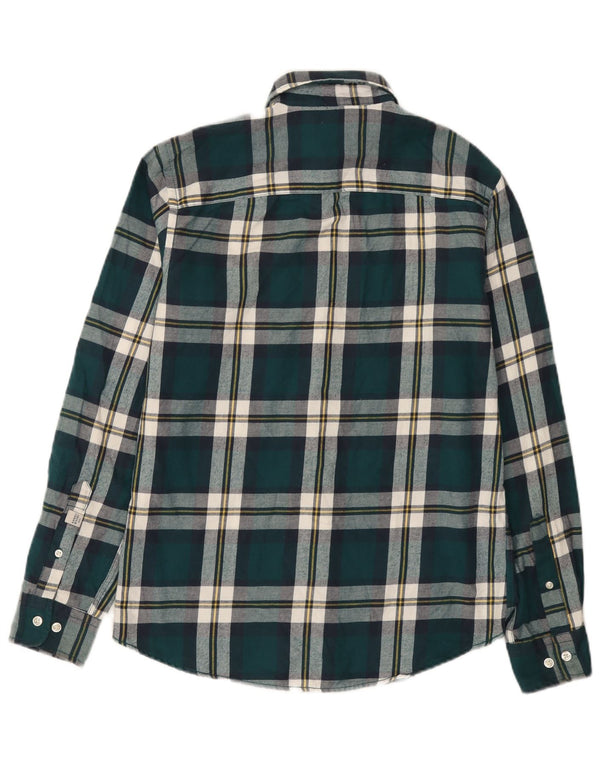 Cămașă Jack & Jones pentru bărbați din flanel XS, verde, carouri din bumbac