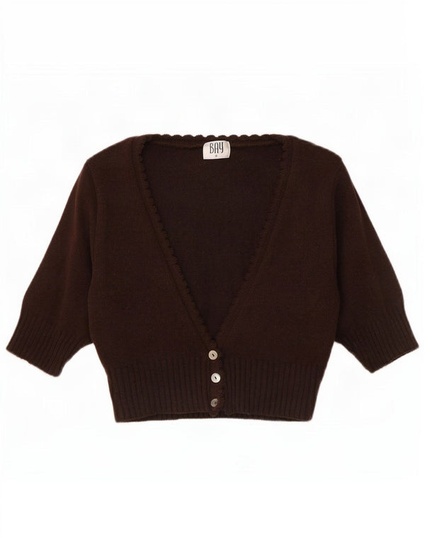 Jumper Bolero Bay pentru femei cu mânecă scurtă UK 8 mic maro acrilic