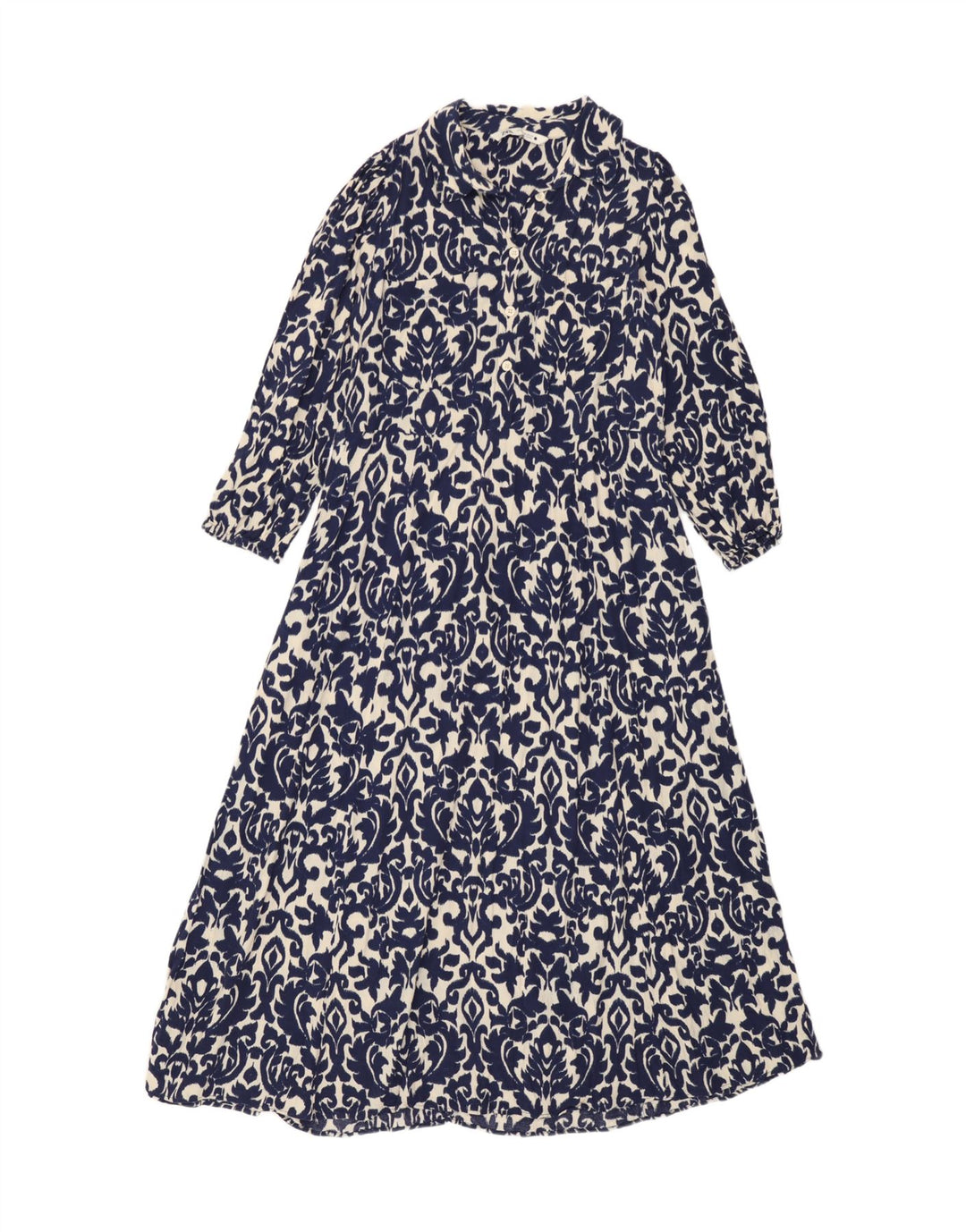 Rochie Maxi pentru Damă Zara UK 12 Medium Blue Ikat Viscose