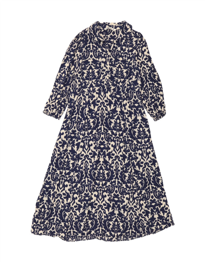 Rochie Maxi pentru Damă Zara UK 12 Medium Blue Ikat Viscose