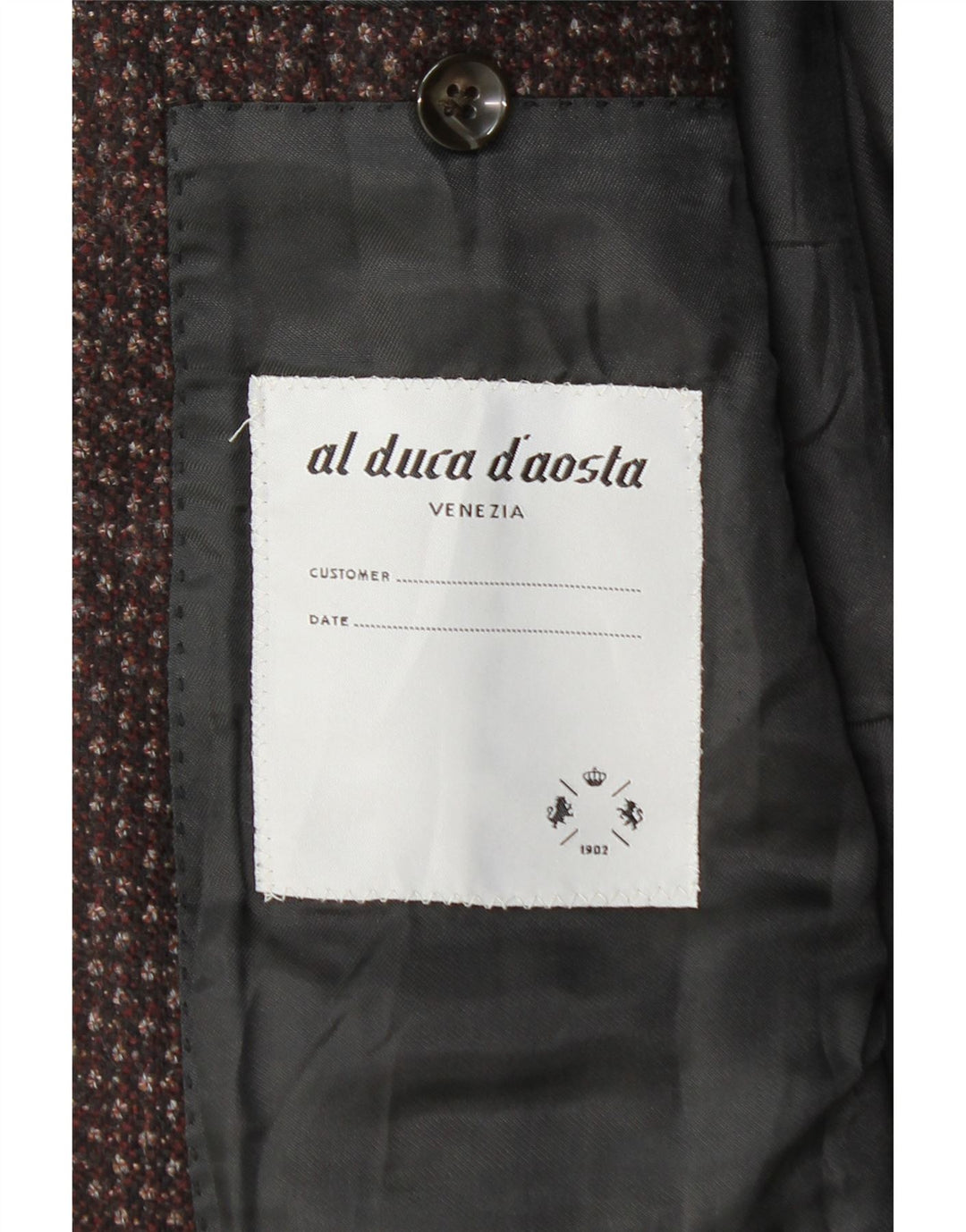 Jachetă Al Duca D'Aosta pentru bărbați, cu 3 nasturi, IT 52 XL, burgundă, pete