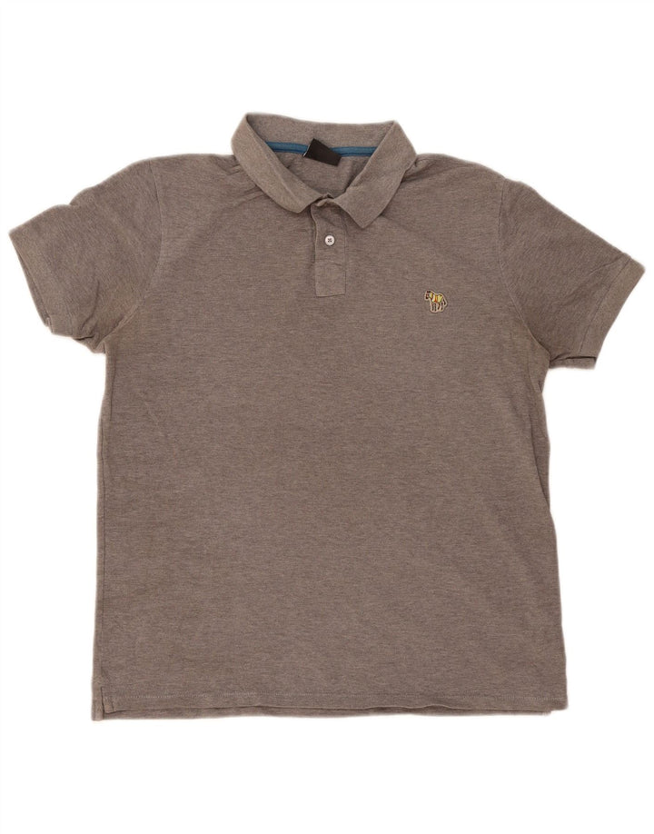 Cămașă polo pentru bărbați PAUL SMITH bumbac gri mediu