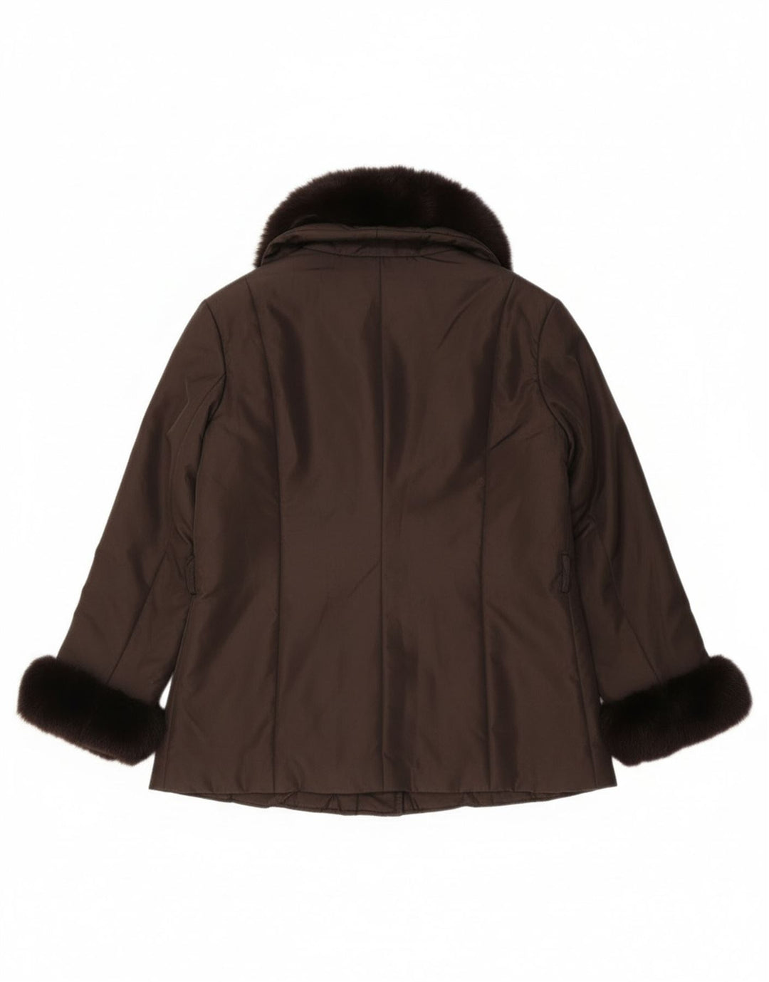 Jachetă căptușită supradimensionată pentru femei Luisa Spagnoli UK 10 Poliester maro mic