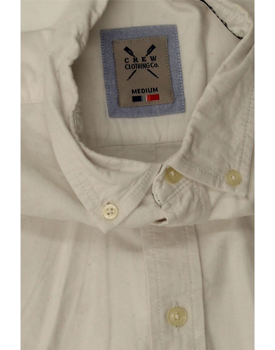 J. CREW Mens Shirt Medium White Cotton Vintage J. Crew and Second-Hand J. Crew from Messina Hembry 