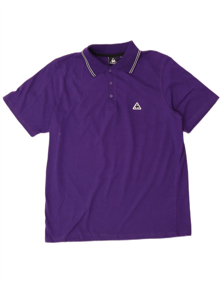 LE COQ SPORTIF Tricou polo pentru bărbați XL Poliester violet