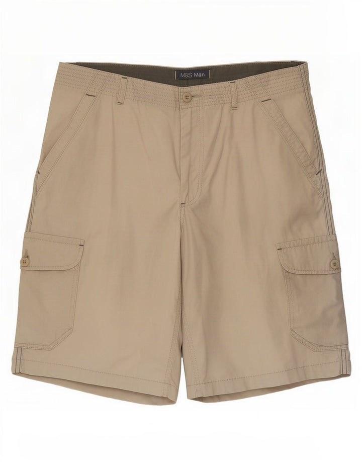 Pantaloni scurți cargo pentru bărbați Marks & Spencer, mari W34, bumbac, bej
