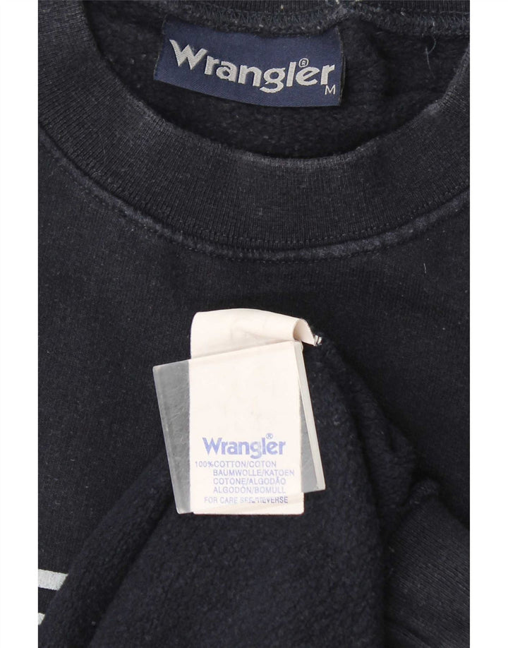 Hanorac grafic pentru bărbați Wrangler Pulover mediu din bumbac bleumarin