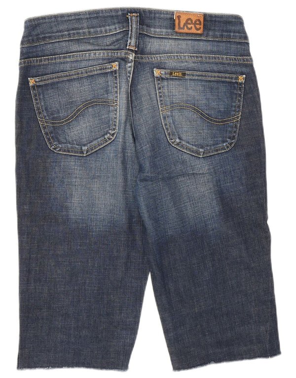Pantaloni scurți din blugi Lee pentru femei, W30, bumbac albastru mediu