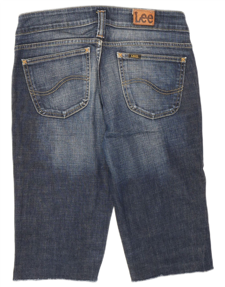 Pantaloni scurți din blugi Lee pentru femei, W30, bumbac albastru mediu