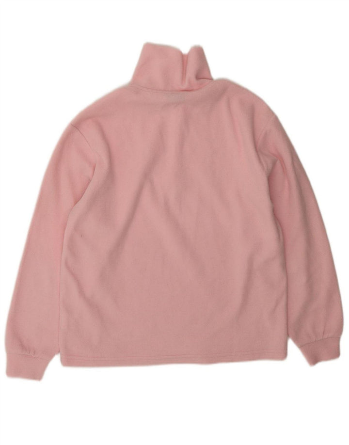 INVICTA Womens Zip Neck Fleece Jumper UK 10 Small Pink Polyester