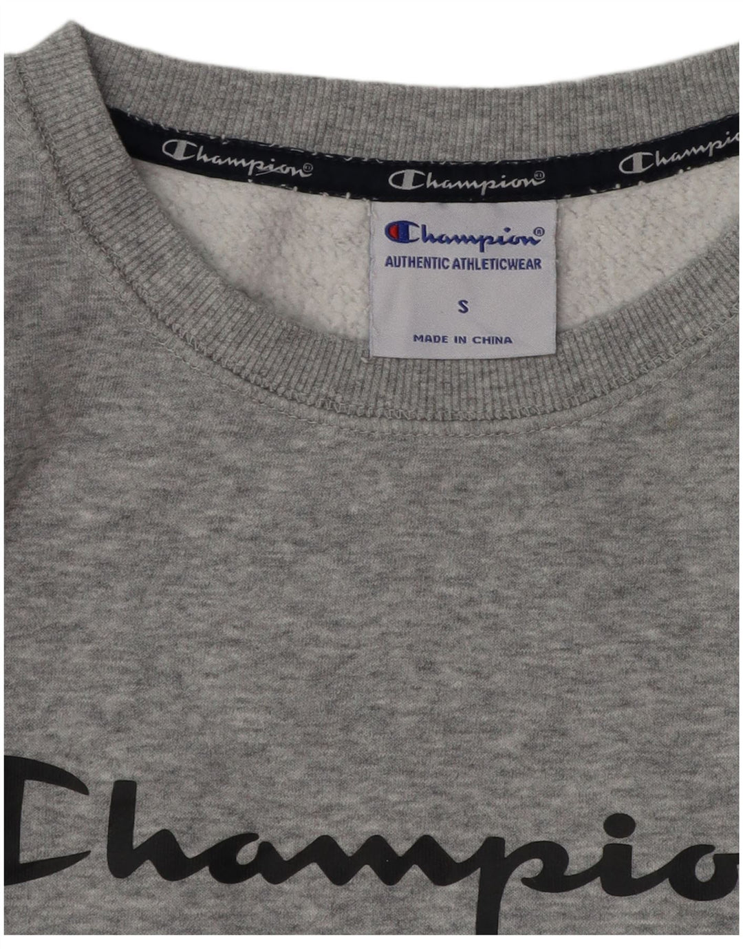 Pulover cu grafic pentru femei Champion UK 10 mic, gri, pete