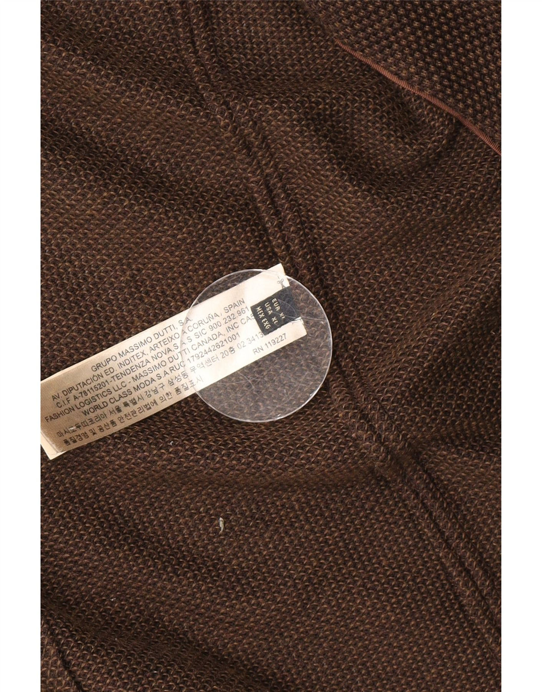 Massimo Dutti Jachetă pentru bărbați cu 2 nasturi, UK 42 XL, bumbac maro