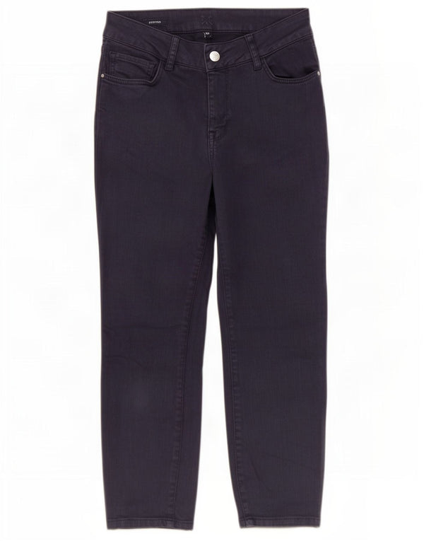 Crew Clothing Pantaloni casual drepti pentru femei UK 10 Small W26 L22 Bleumarin