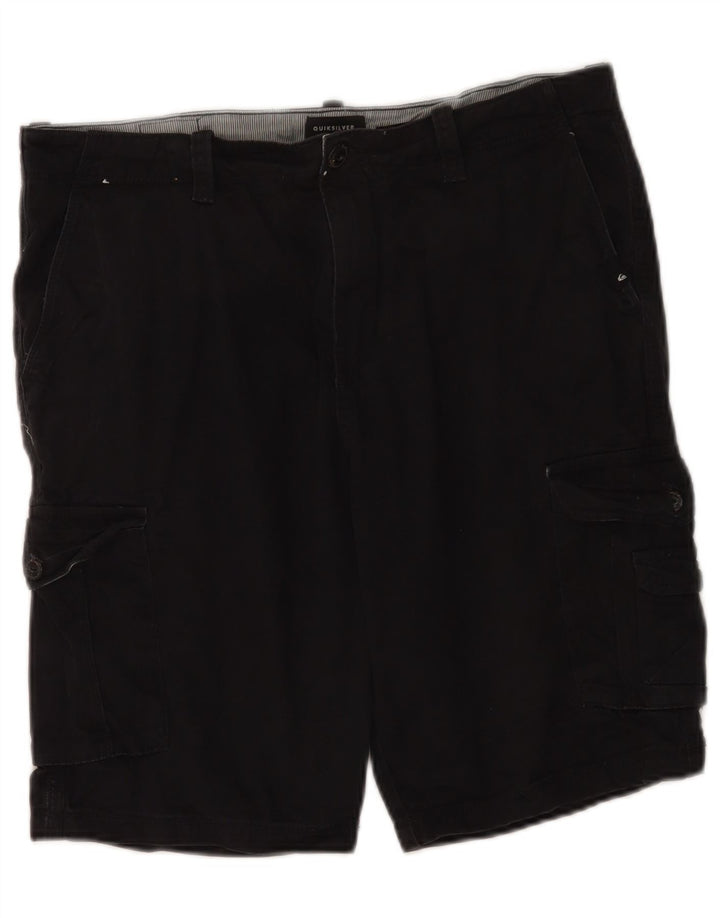 Pantaloni scurți cargo Quiksilver pentru bărbați W32, mari, negru, bumbac