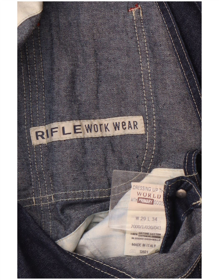 RIFLE Salopete pentru femei Cargo Jeans W29 L30 Bumbac bleumarin