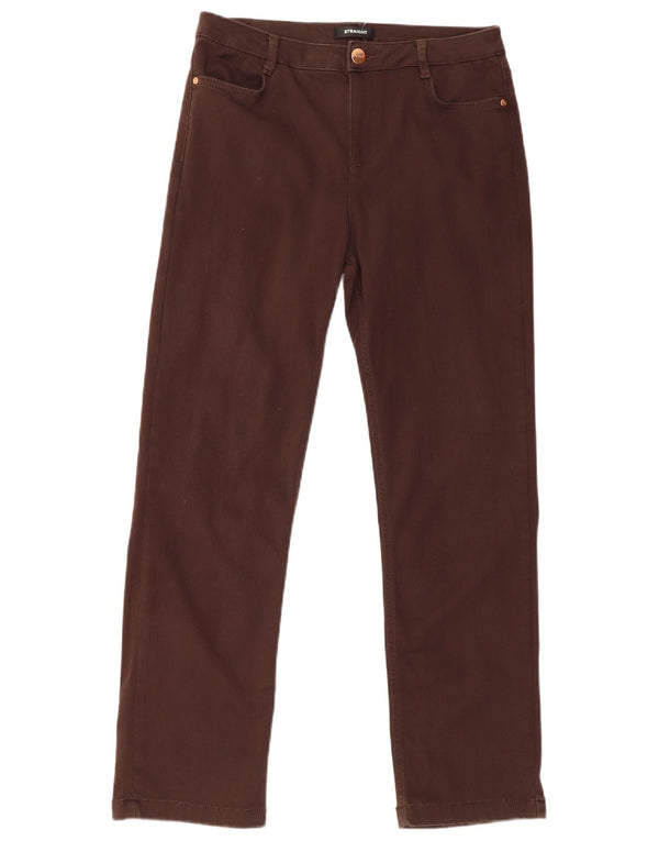 Blugi drepti pentru femei Marks & Spencer UK 14 Large W32 L31 Maro Bumbac