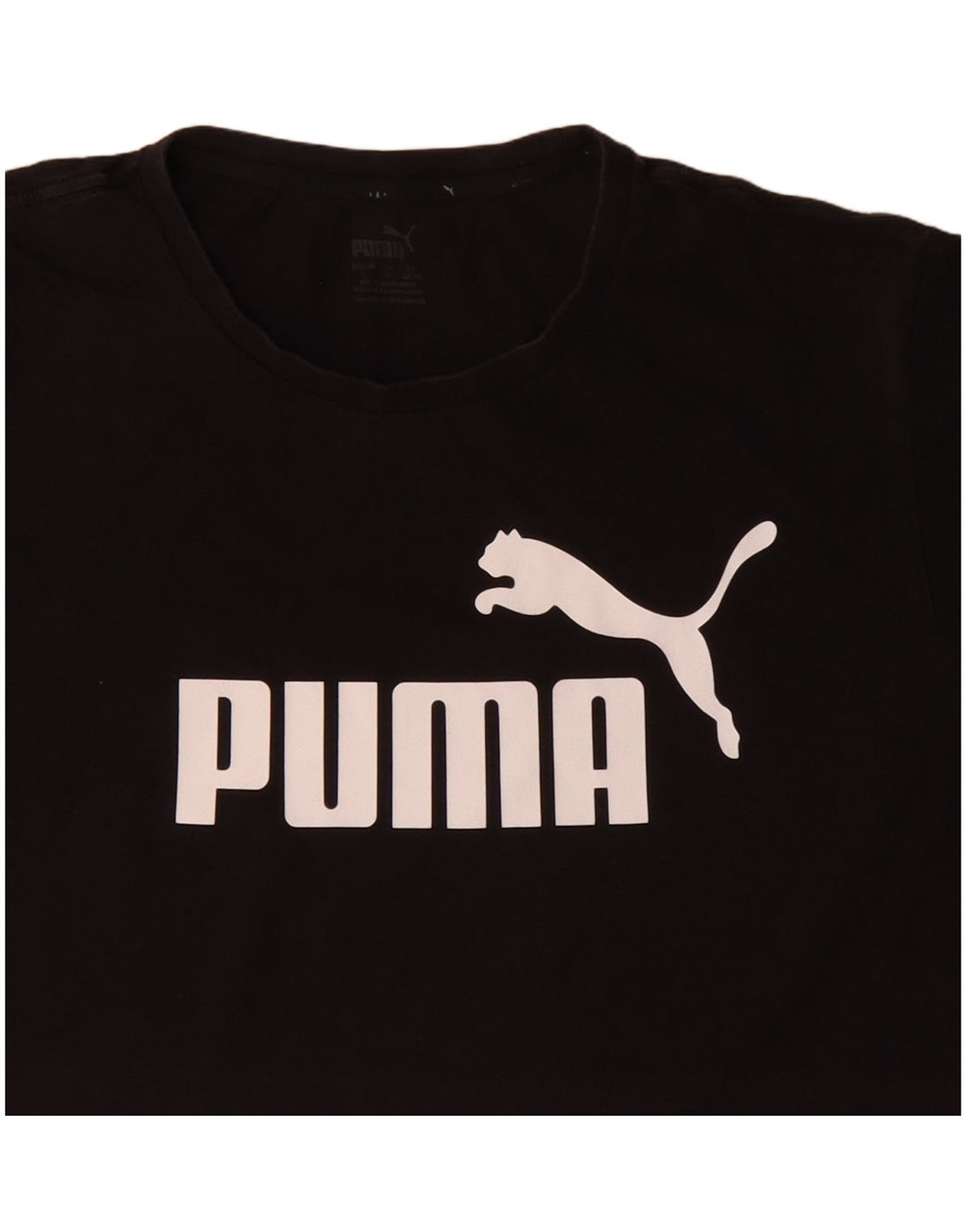Tricou grafic Puma pentru bărbați Top mare din bumbac negru