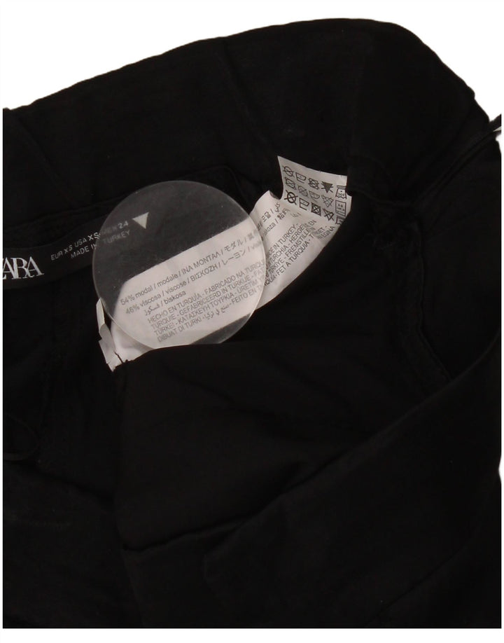 Pantaloni scurți chino pegged ZARA pentru femei XS W24 modal negru