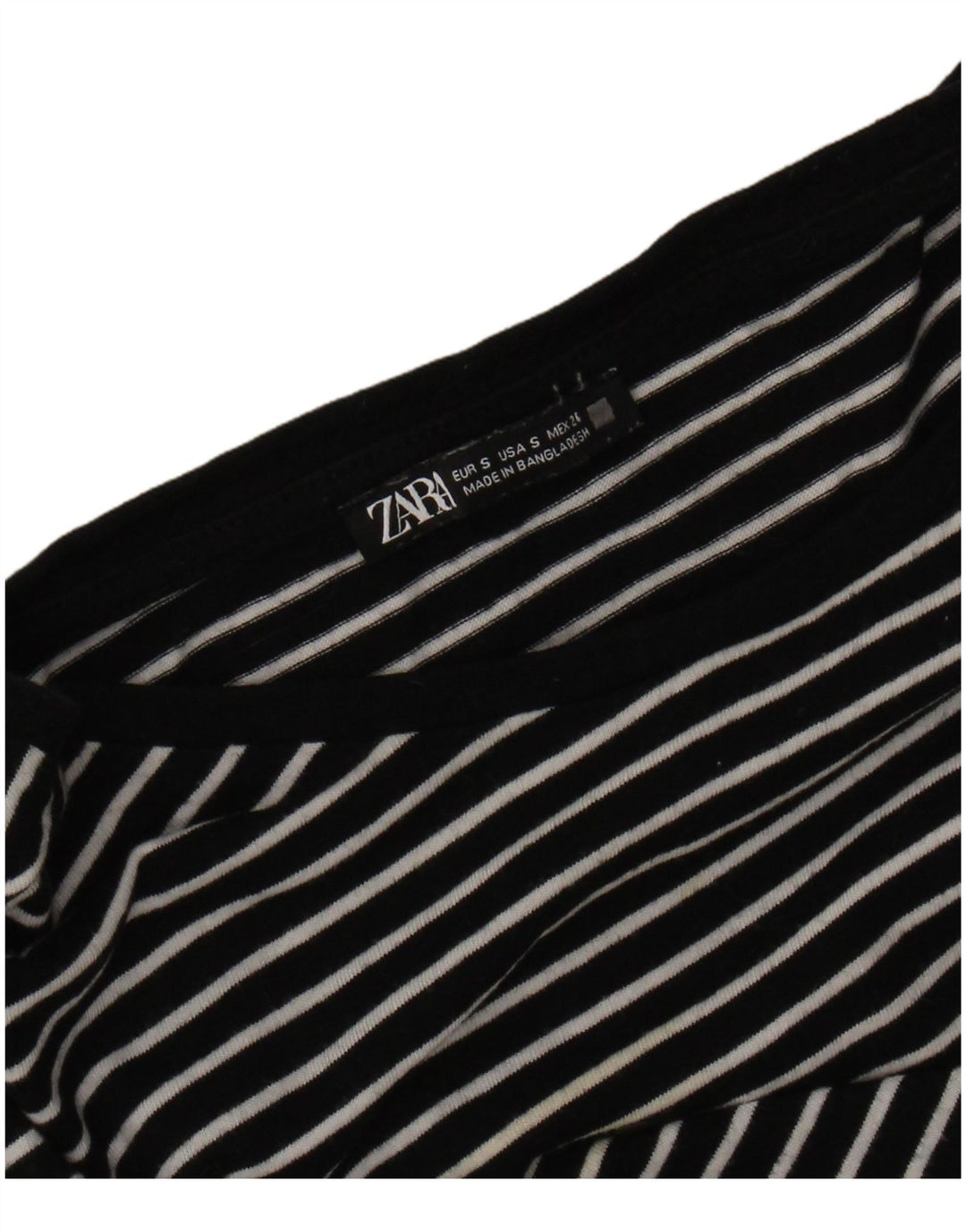 Tricou pentru femei Zara UK 10 mic cu dungi negre