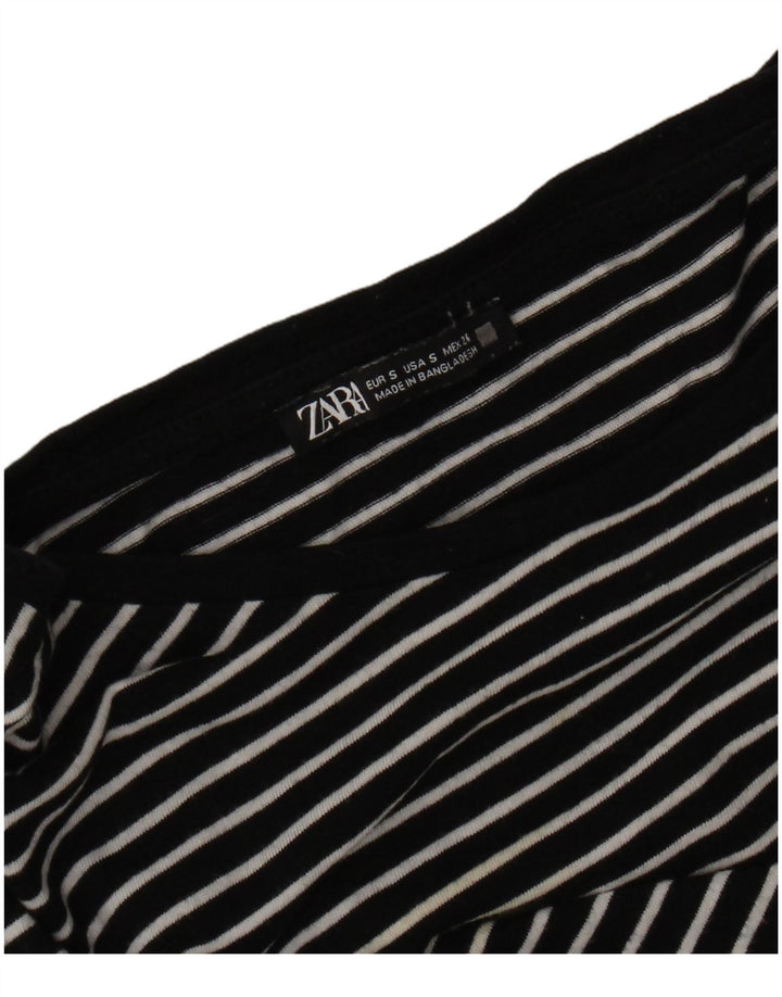 Tricou pentru femei Zara UK 10 mic cu dungi negre