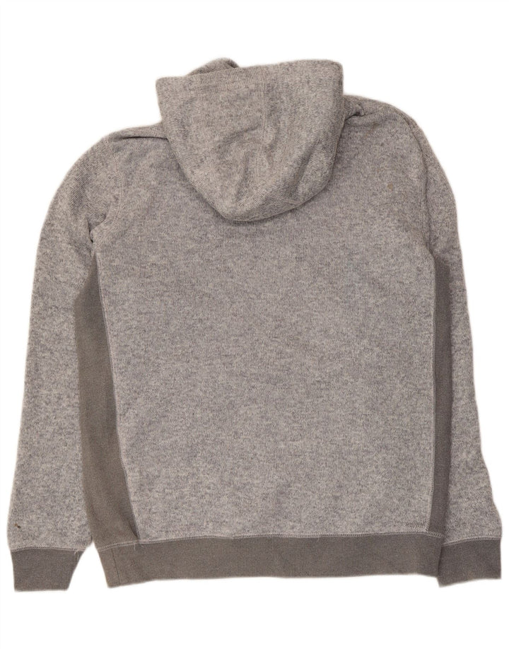 Pulover Quiksilver pentru bărbați cu glugă, mare, gri, poliester color bloc