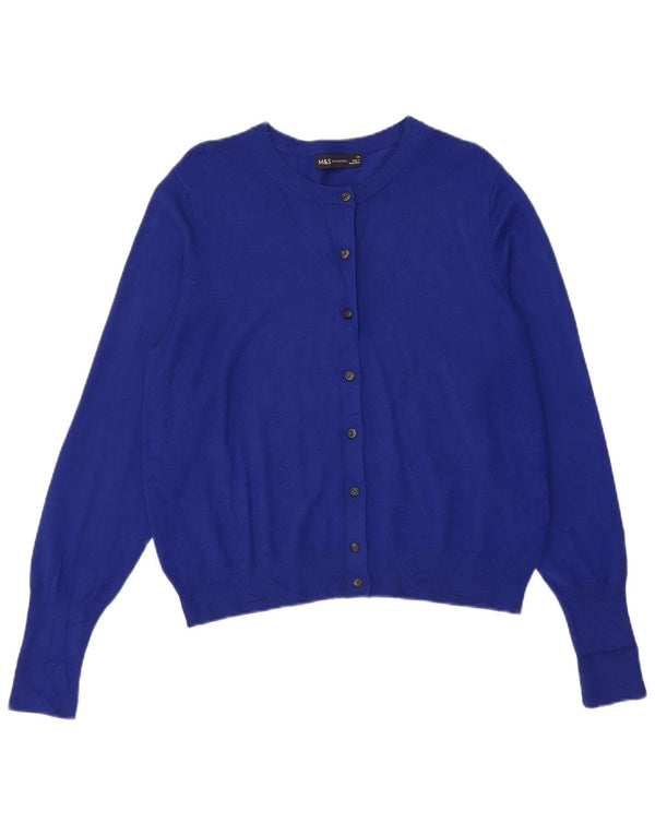 Pulover cardigan pentru femei Marks & Spencer UK 14 Medium Blue Viscose