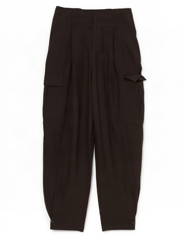 Pantaloni cargo tăiați pentru femei cu talie înaltă Zara Mici L26 L24 Negri