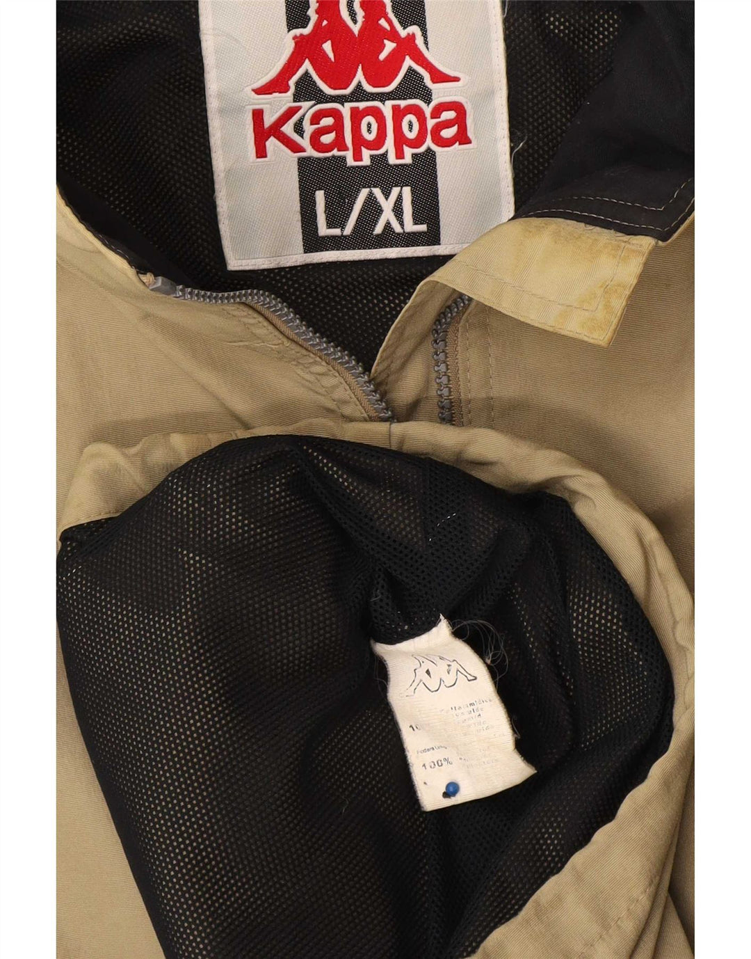Jachetă de ploaie pentru bărbați Kappa UK 40 Large Kaki Poliamidă