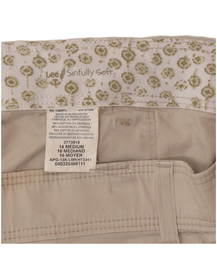 Pantaloni scurti cargo pentru femei Lee US 16 2XL W36 bumbac bej