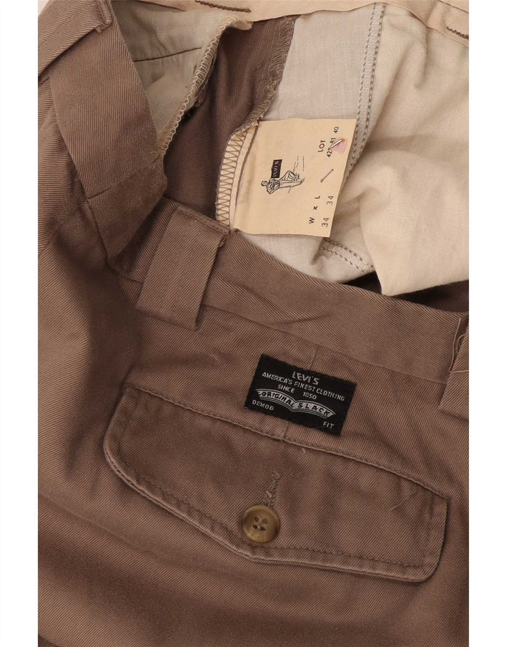 Pantaloni chino pentru femei Levi's Pegged W34 L30 bumbac bej