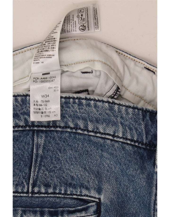 Pantaloni scurti chino din blugi Levi's W34 Large Blue Bumbac