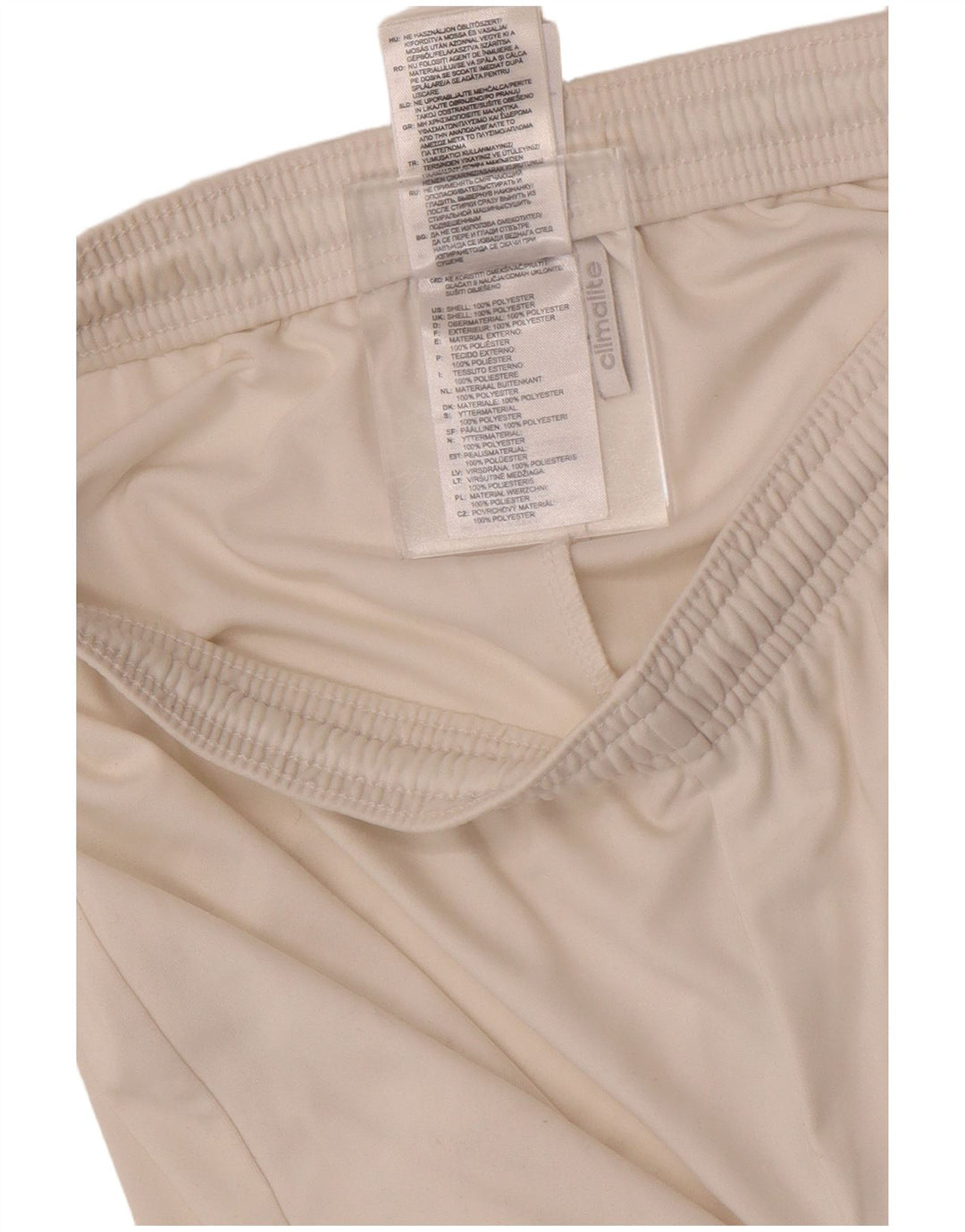 Pantaloni scurți sport pentru bărbați Adidas Climalite, poliester alb mic