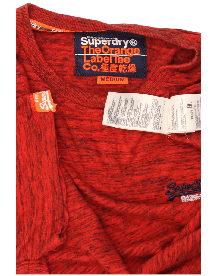 Tricou SUPERDRY pentru bărbați Top, mediu roșu, bumbac cu pete