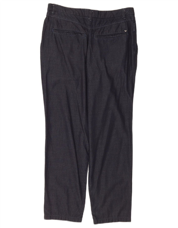 Blugi drepti pentru femei Armani IT 40 Small W30 L25 Bleumarin