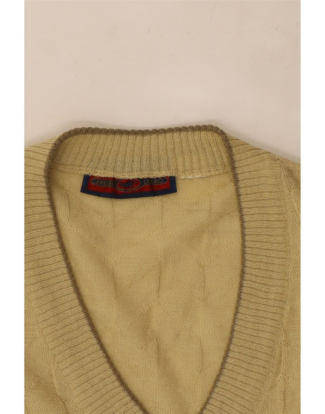 Vestă Vintage pentru bărbați Tank Top Mic Bej