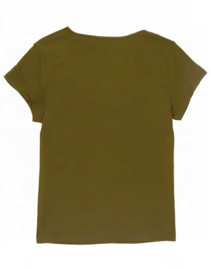 Tricou pentru femei Marks & Spencer Top UK 10 Small Khaki Bumbac
