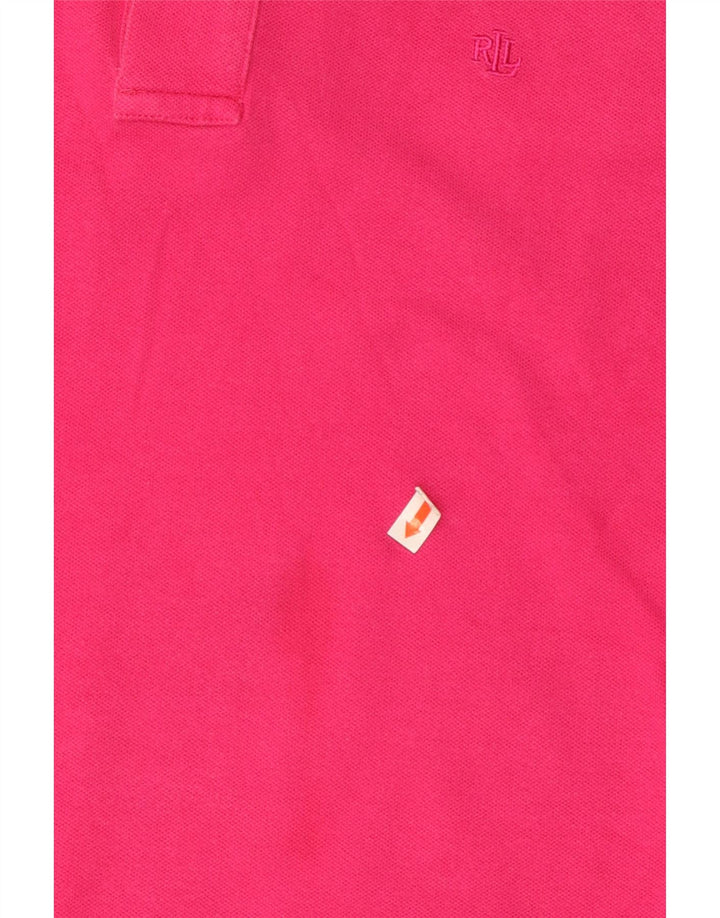 Tricou polo RALPH LAUREN pentru femei UK 18 XL bumbac roz