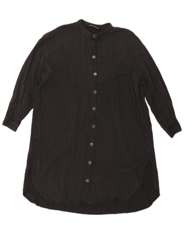 Rochie cămașă supradimensionată pentru femei Zara UK 10 Mic Negru