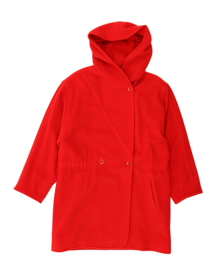 BOGNER Womens Hooded Overcoat EU 42 Large Red Wool Vintage Bogner and Second-Hand Bogner from Messina Hembry 