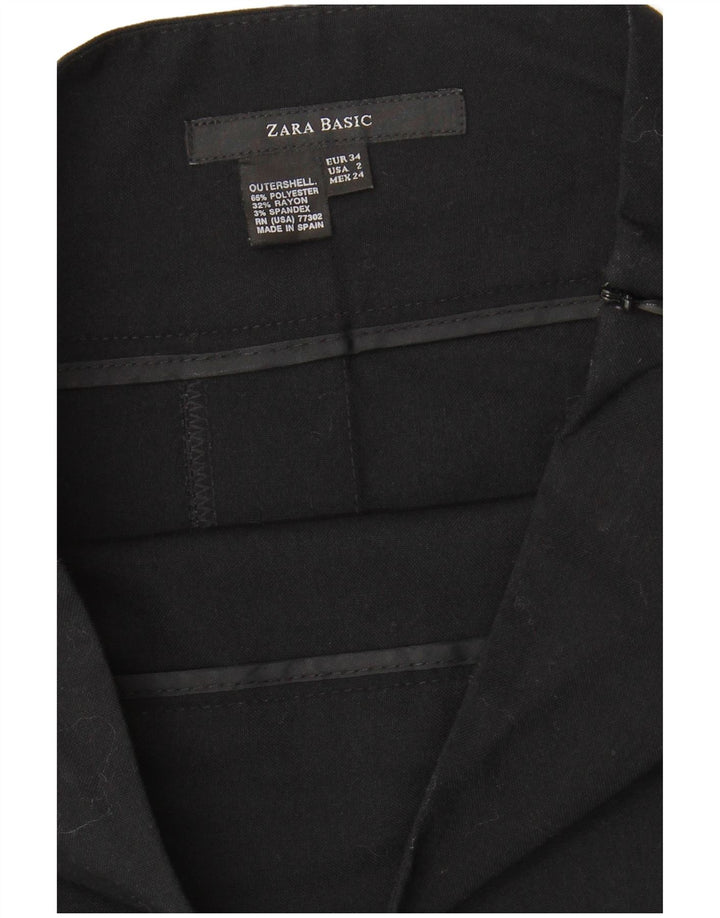 ZARA Womens Pencil Skirt EU 34 2XS W24 Black Polyester